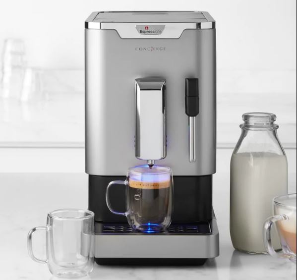 coffee machine and milk frother