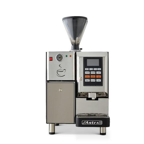 coffee machine with grinder and forther