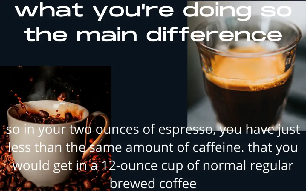 coffee vs espresso