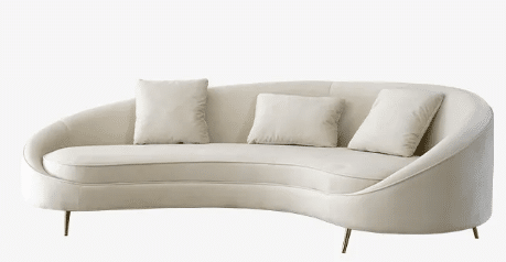 Araco Monaco 3 Seater Sofa White Velvet