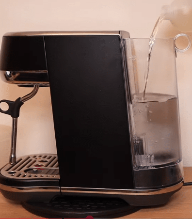 Descale the Breville Bambino Plus / Sage Bambino Plus, descaleing solution add water